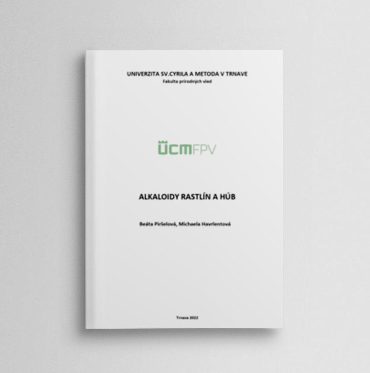 Alkaloidy rastlín a húb