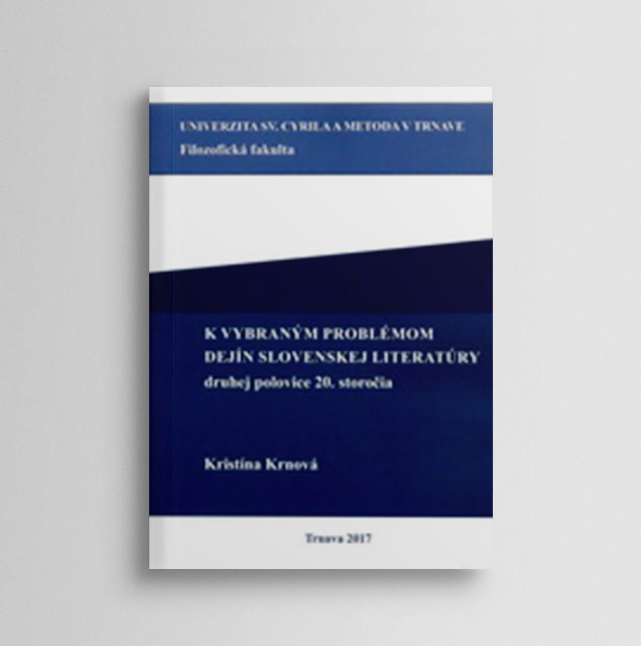 K vybraným problémom dejín slovenskej literatúry druhej polovice 20. storočia