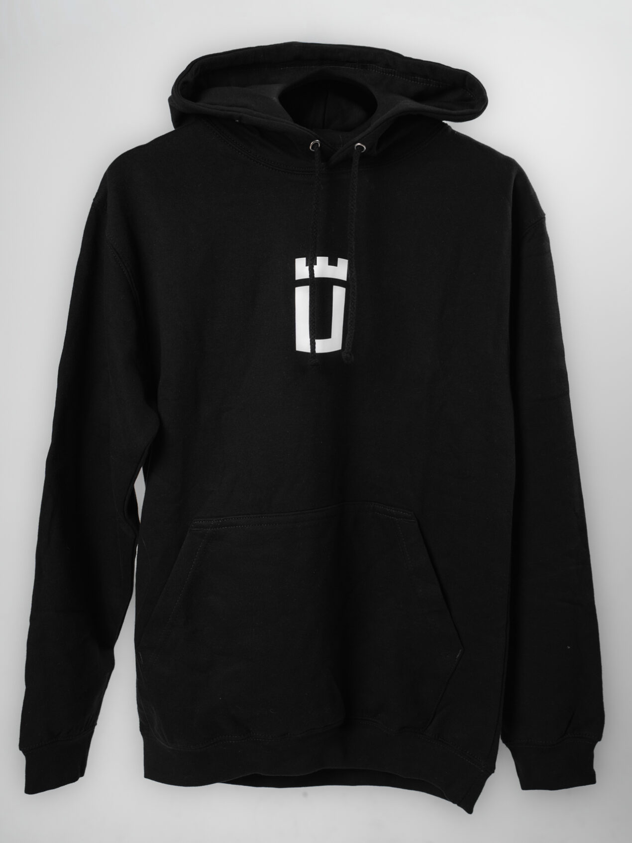 Čierna mikina s kapucňou pánska  U
