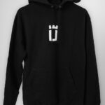 Čierna mikina s kapucňou U dámska