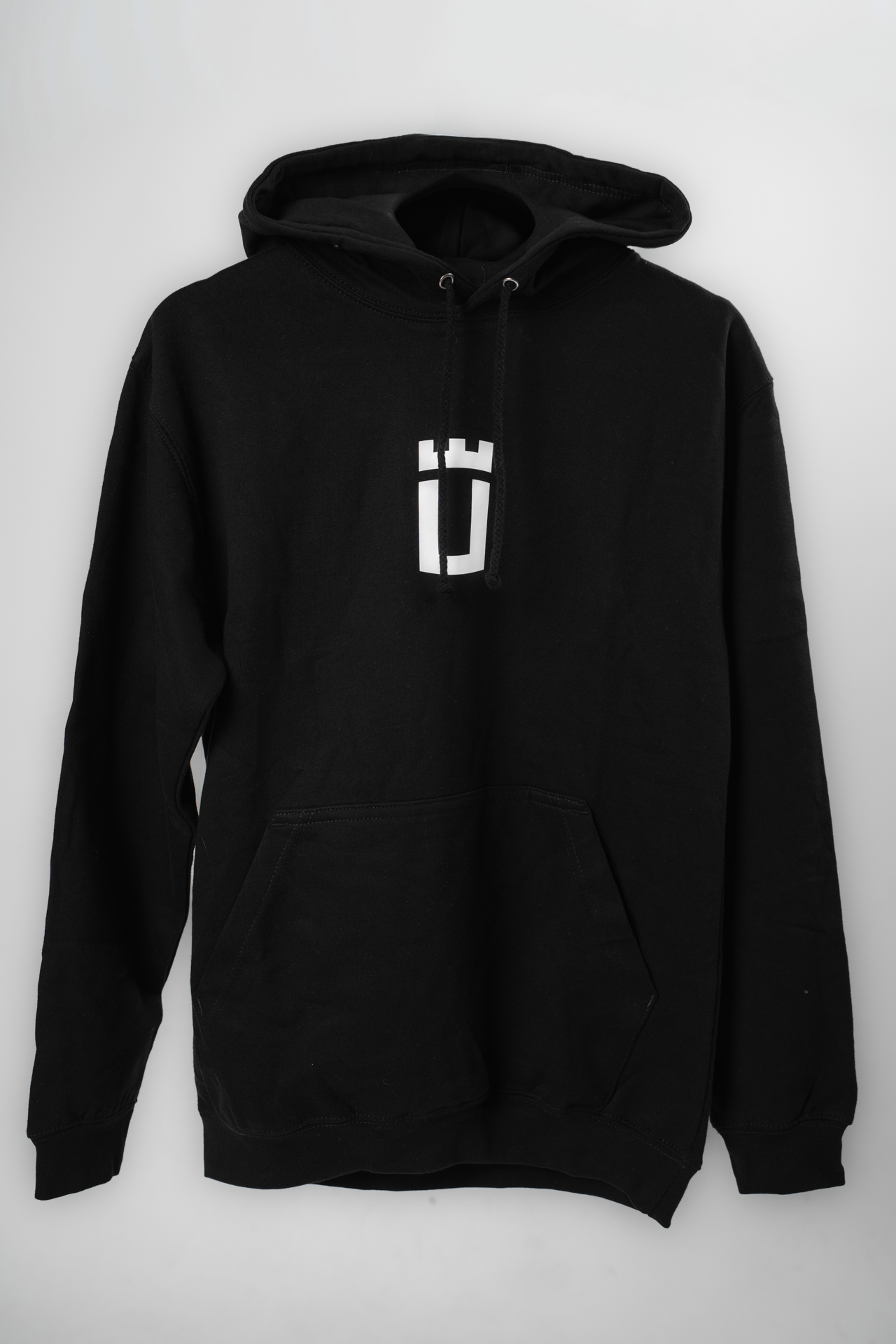 Čierna mikina s kapucňou pánska U