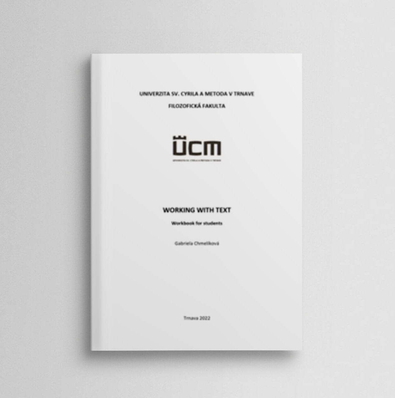 Working with text – workbook for students